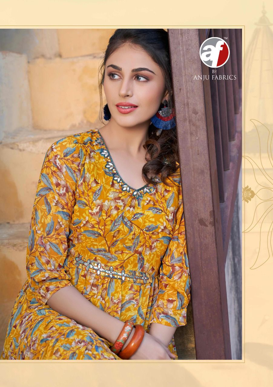FUSION New Latest Designer Party Wear Printed Georgette Kurtis Collection